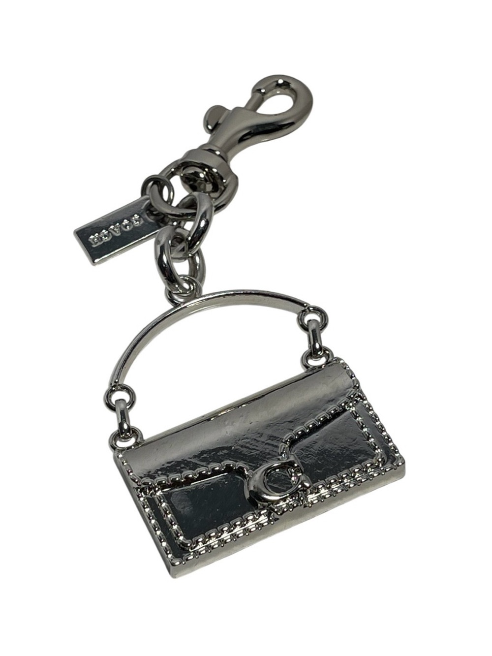Coach Silver Tabby Bag Charm Key Chain - NWT **